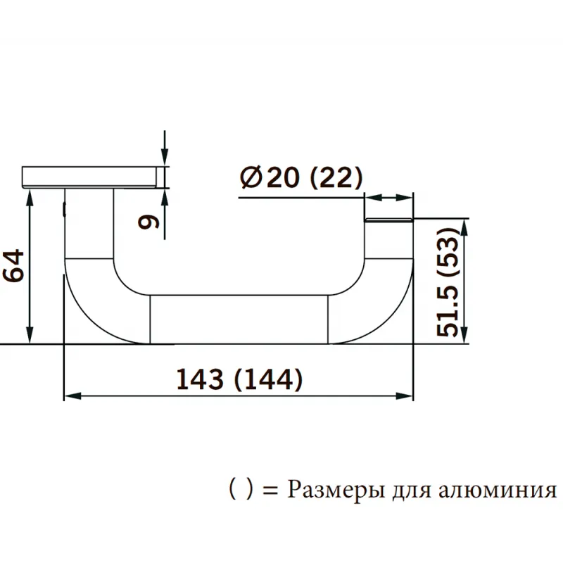 Комплект нажимных ручек CORE 8100/6051/6612 толщ.дв.кв. 9мм нерж. Комплект нажимных ручек CORE 8100/6051/6612 толщ.дв.кв. 9мм нерж. — Дверная фурнитура CORE. Фото товара.